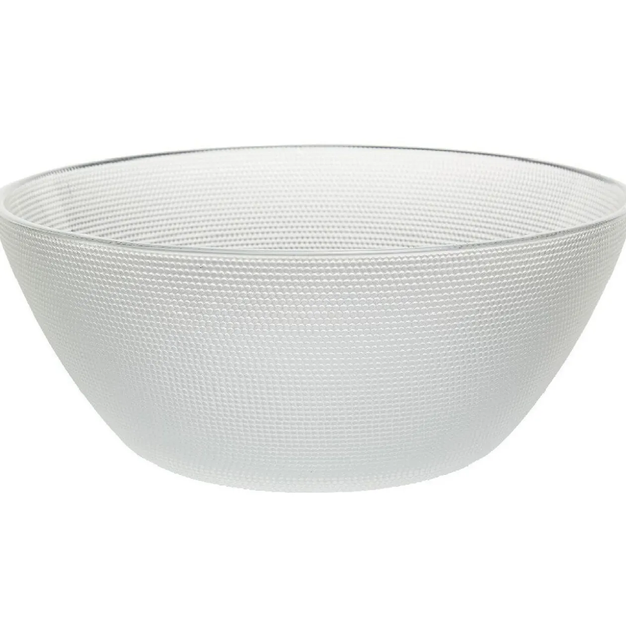 Set saladier avec coupelles x6 verre transparent martelé