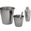 Set seau à glaces x2 avec shaker et pince inox 4 pièces