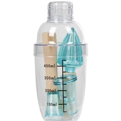 Shaker à cocktail plastique et bois
