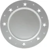 Sous assiette plastique motif étoile argenté