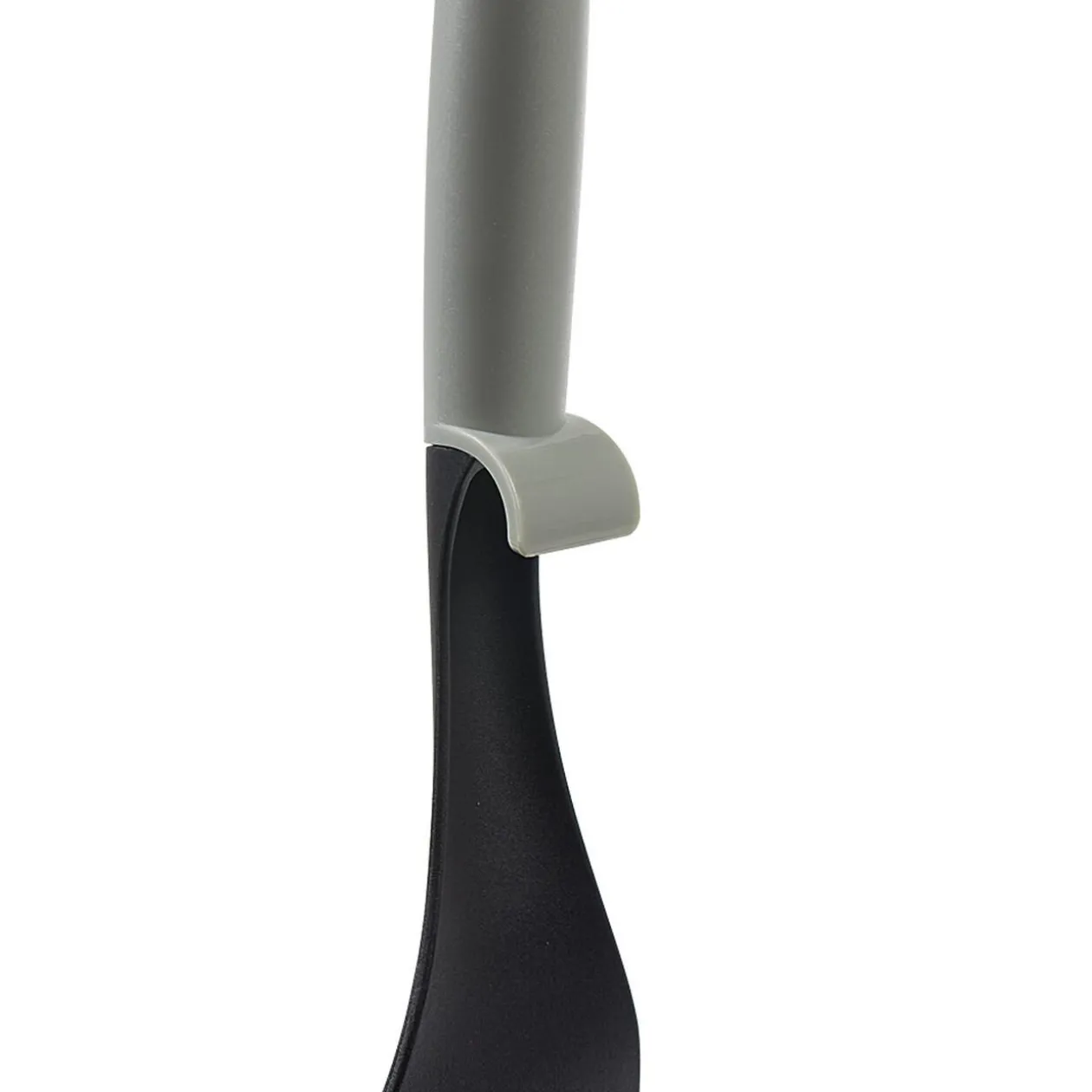 Spatule à trou polyamide manche en polypropylène gris noir