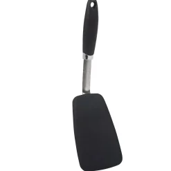 Spatule de cuisine en inox et silicone noir
