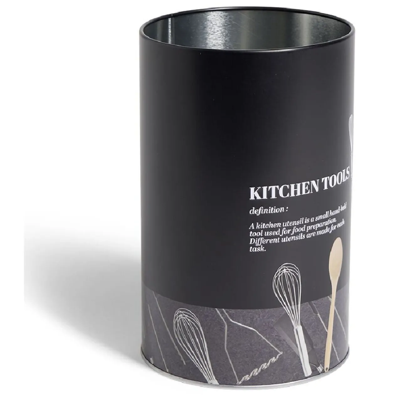 Support à ustensiles en métal noir design Kitchen tools Ø11xH17,4cm