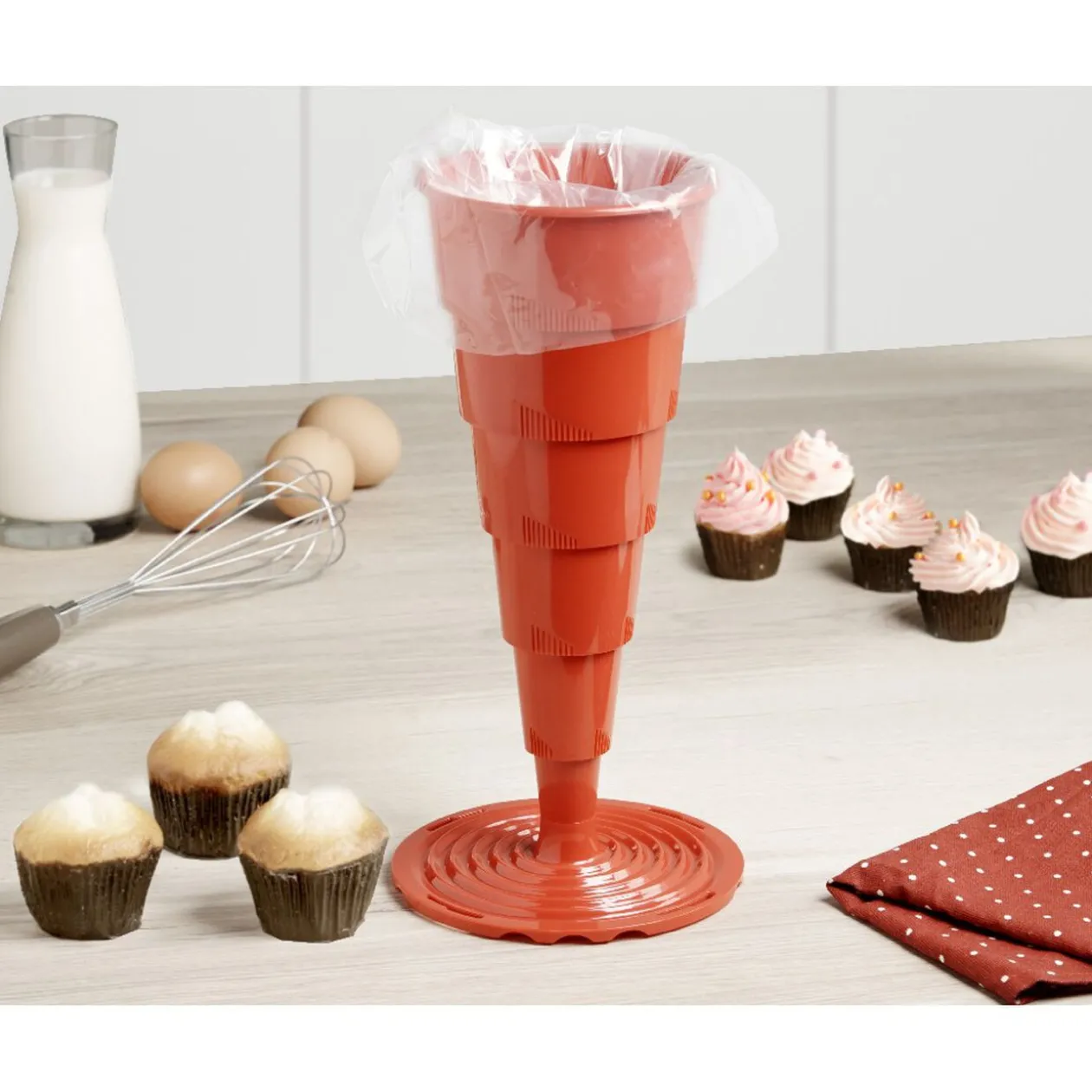 Support poche à douille silicone