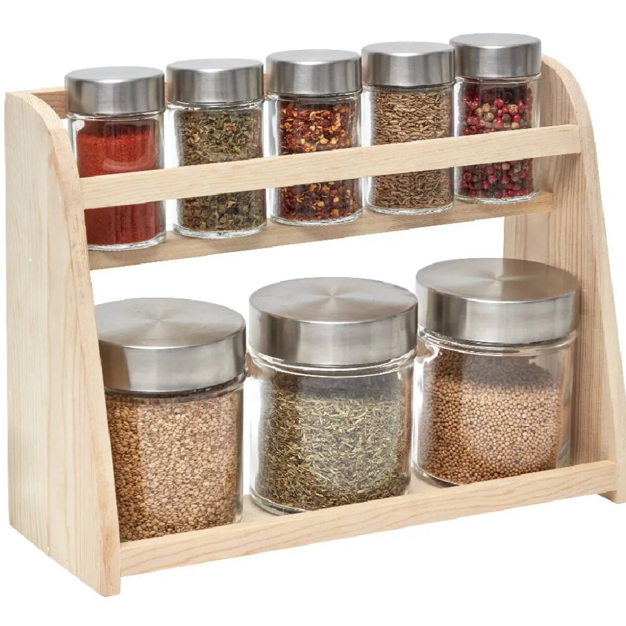 Étagère à épices et ses 8 bocaux
