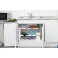 Étagère modulable dessous d'évier 2 niveaux