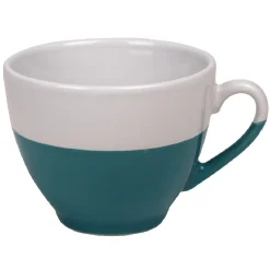 Tasse à café bicolore bleu et blanc