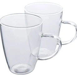 Tasse à thé transparente x2