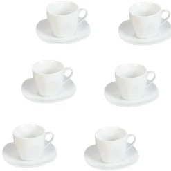 Tasse blanche porcelaine X6
