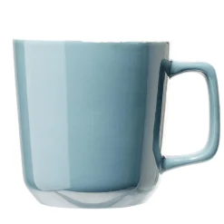 Tasse en grès carrée bleu avec anse Ø9,4xH10cm 420ml