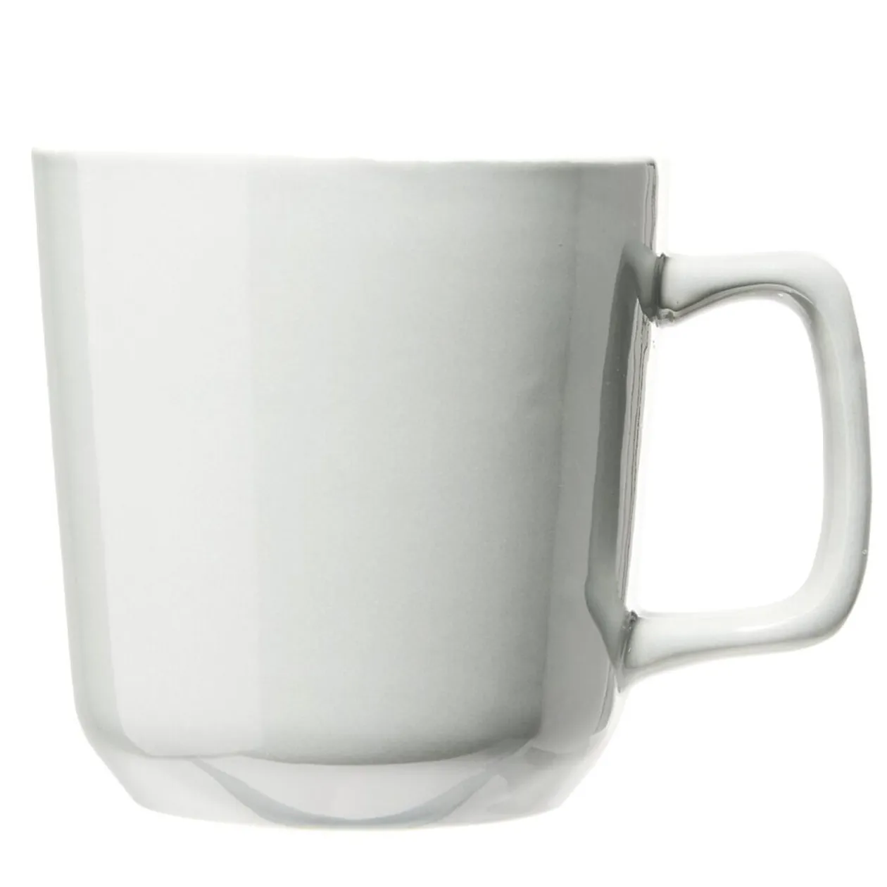 Tasse en grès carrée gris avec anse Ø9,4xH10cm 420ml