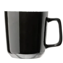 Tasse en grès carrée noir avec anse Ø9,4xH10cm 420ml