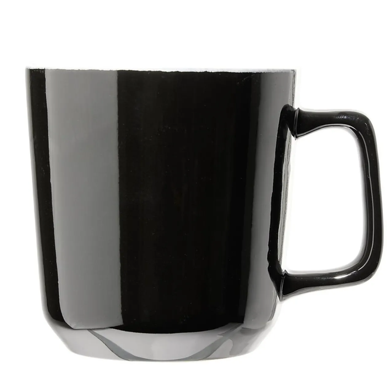 Tasse en grès carrée noir avec anse Ø9,4xH10cm 420ml