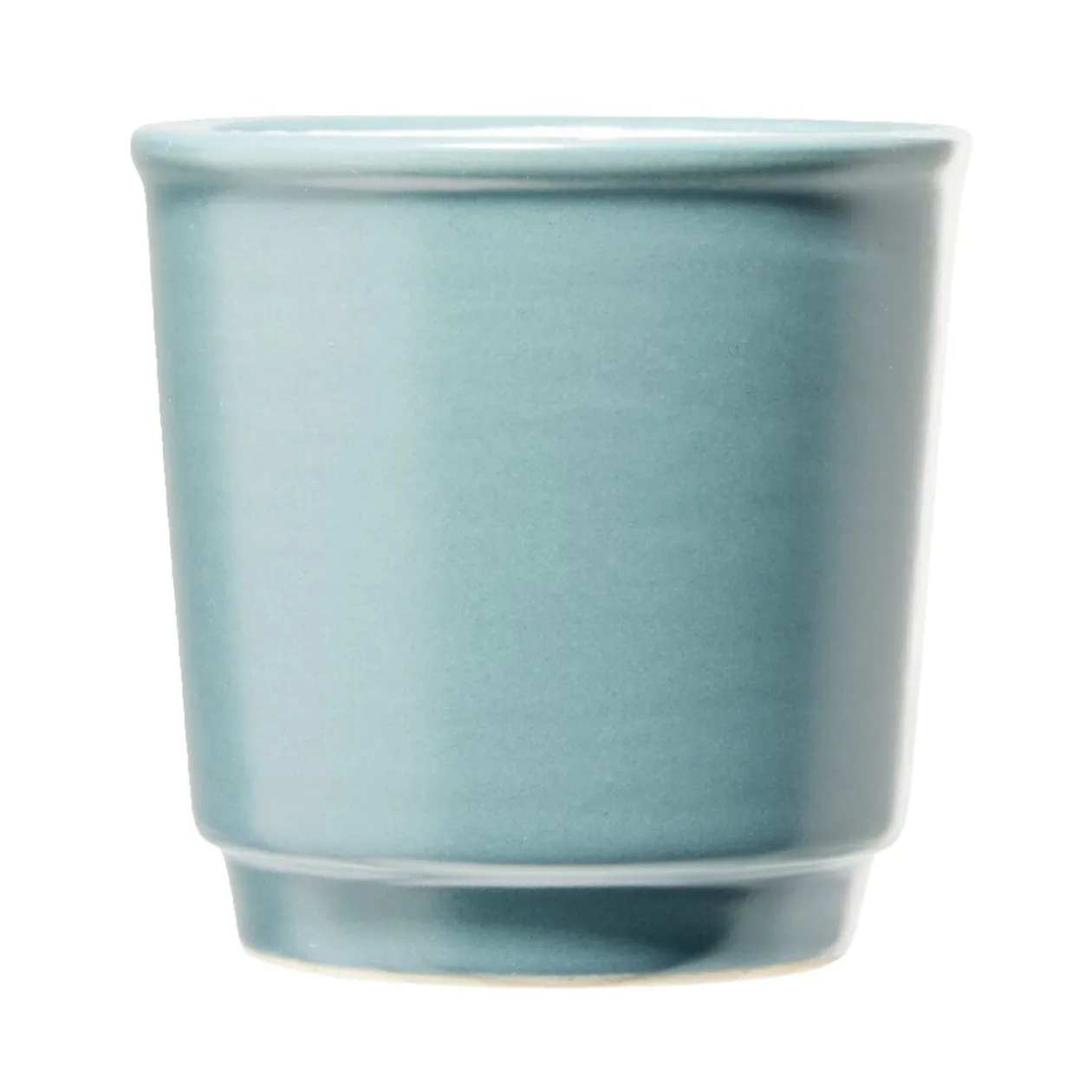 Tasse en grès carrée sans anse bleu 390ml Ø9,6xH8cm