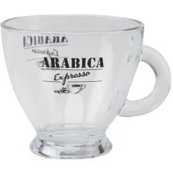 Tasse en verre transparent design café 23 cl