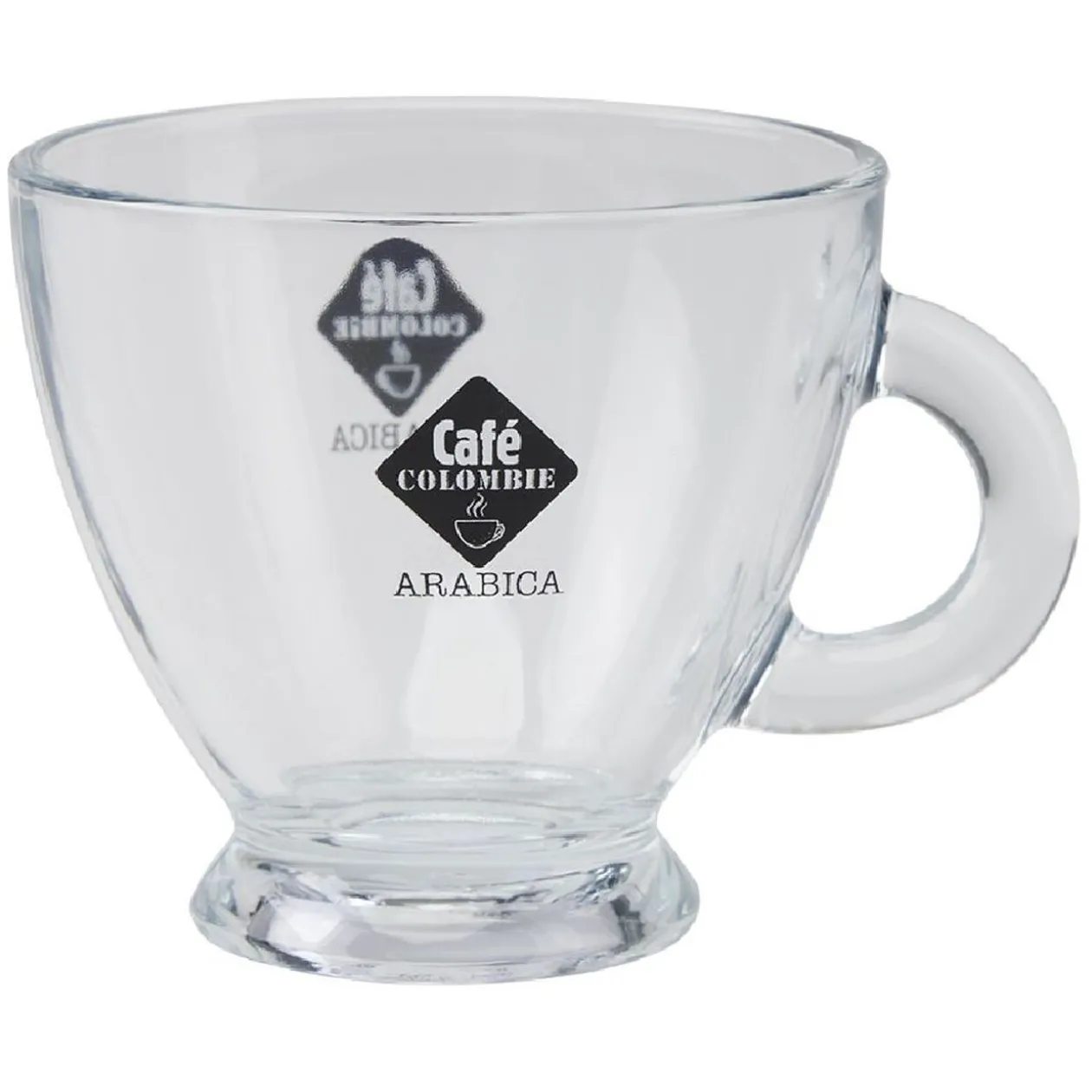 Tasse en verre transparent design café 23 cl