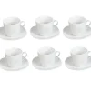 Tasse et sous tasse porcelaine blanc x6