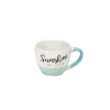 Tasse expresso porcelaine bleu inscription "Sunshine of my Life" 9 cl