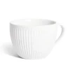 Tasse porcelaine 42cl strie embossée blanche