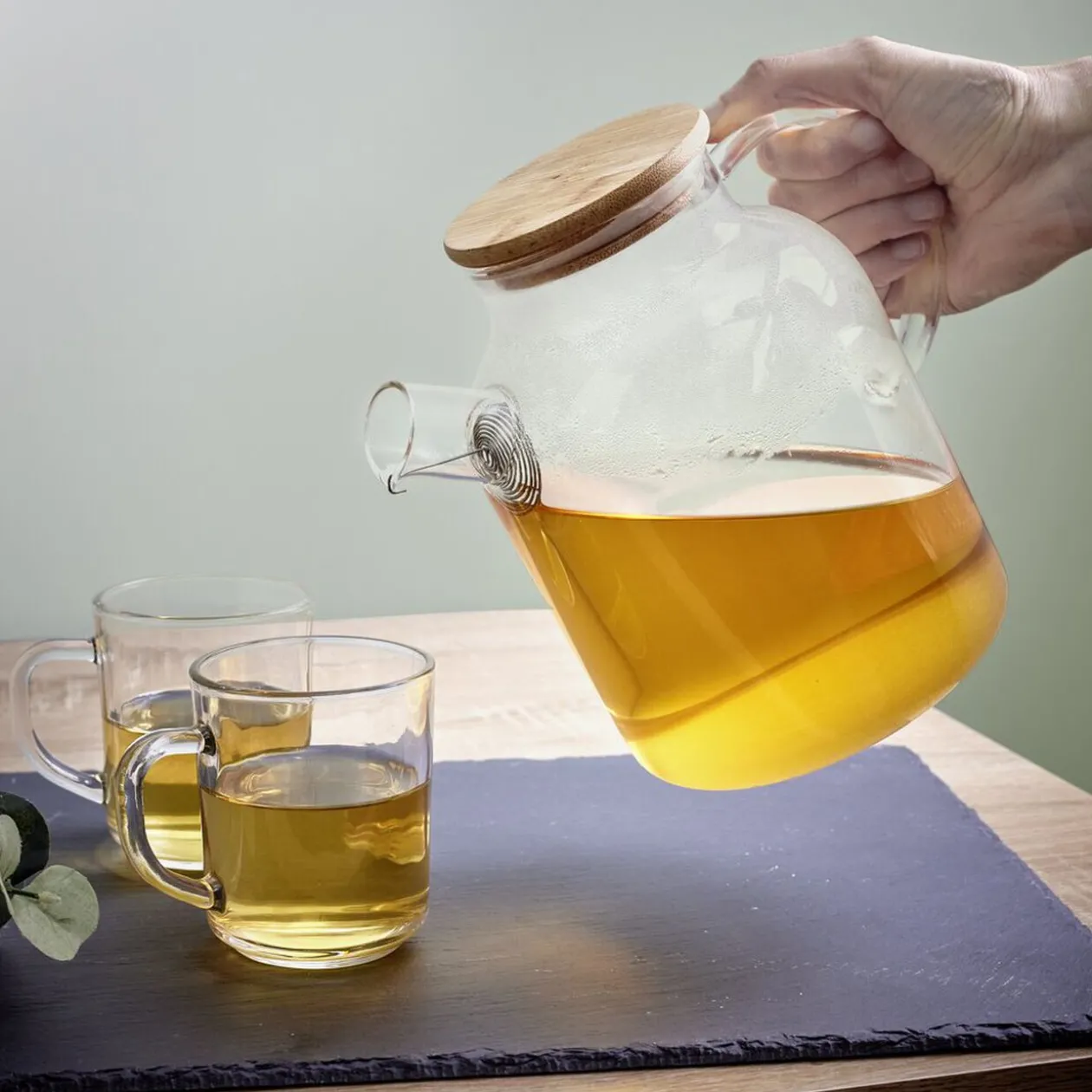 Théière en verre et bambou 1,6L
