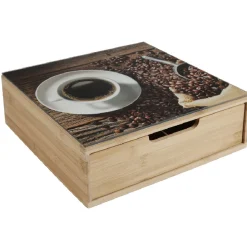 Tiroir à dosettes bambou design graine de café