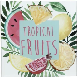 Tiroir toutes dosettes bambou motif fruits tropicaux
