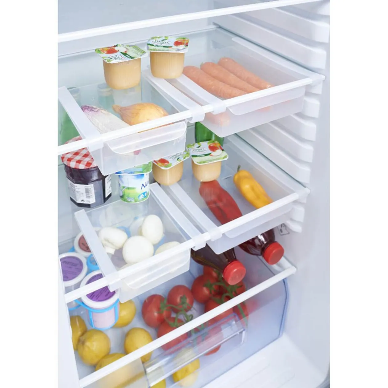 Tiroirs transparents encastrables pour réfrigérateur x4