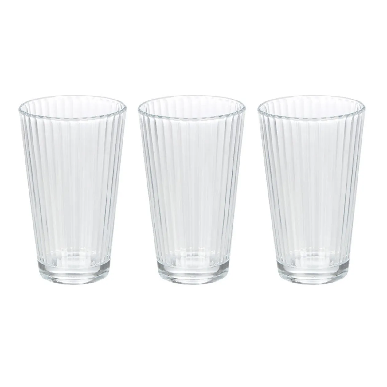 Verre à eau embossé transparent 32,5 cl x3