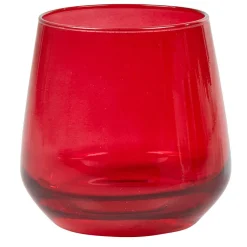 Verre à eau rouge translucide x6
