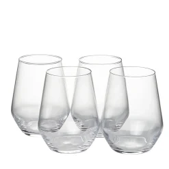 Verre à pied 47 cl x4 avec gobelet en verre 40 cl x4