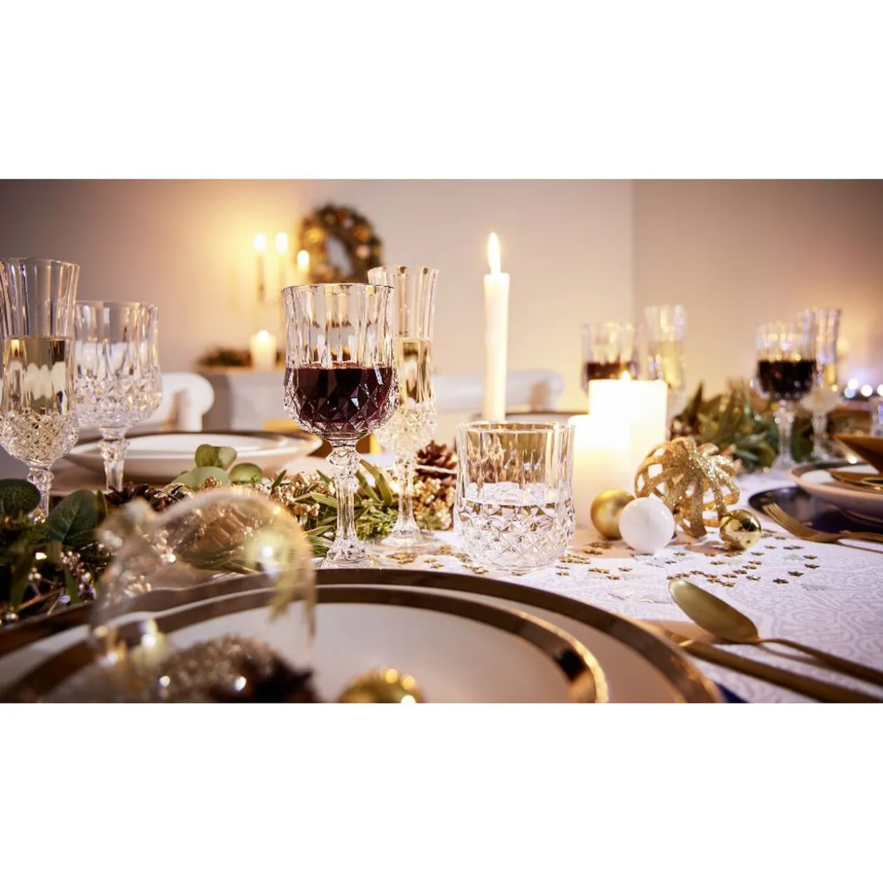 Verre à pied gamme Longchamp Cristal D'Arques Paris 25 cl x4