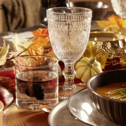 Verre à pied motif baroque 310ml H17cm