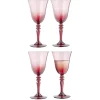 Verre à vin fumé rouge 27cl x4