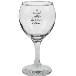 Verre à vin transparent design Le bistrot des copains x3