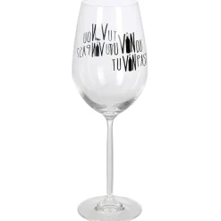 Verre à vin XL sur pied inscription Tu vin ou tu vin pas ? 75 cl