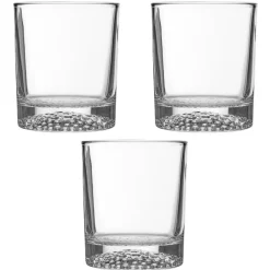 Verre à whisky fond martelé x3