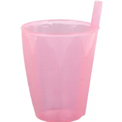 Verre avec paille intégrée transparent