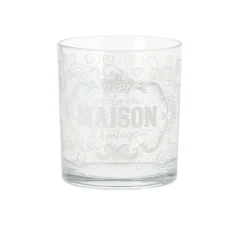 Verre bas la maison vintage x 3