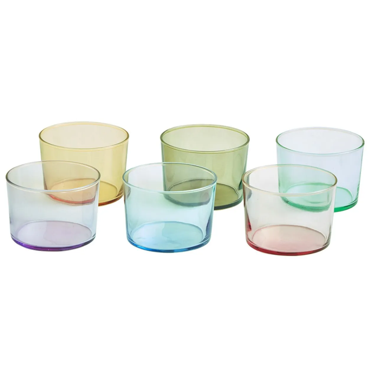 Verre bodega uni coloré x 6