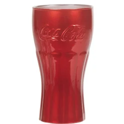 Verre Coca-Cola rouge métallisé
