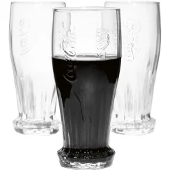 Verre Coca-Cola transparent x3