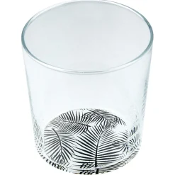 Verre décor fleuri X3