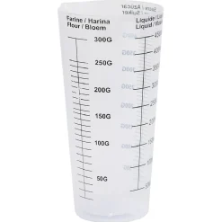 Verre doseur en plastique blanc