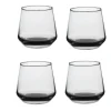 Verre gobelet transparent anthracite x4