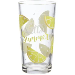 Verre haut citron Hello Summer x 6