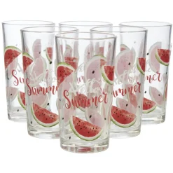 Verre haut pastèque Hello Summer x 6
