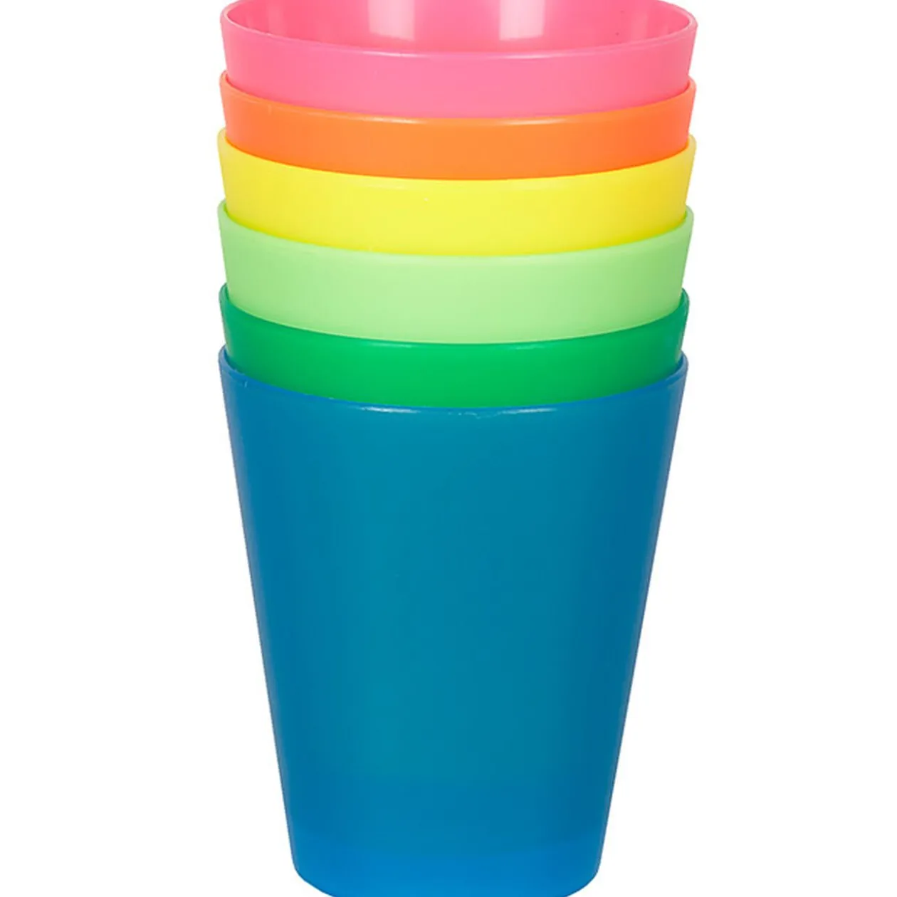 Verre multicolore x6