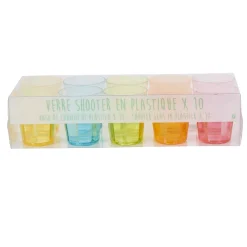 Verre shooter coloré x10