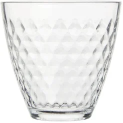 Verre transparent design point relief 25 cl x12