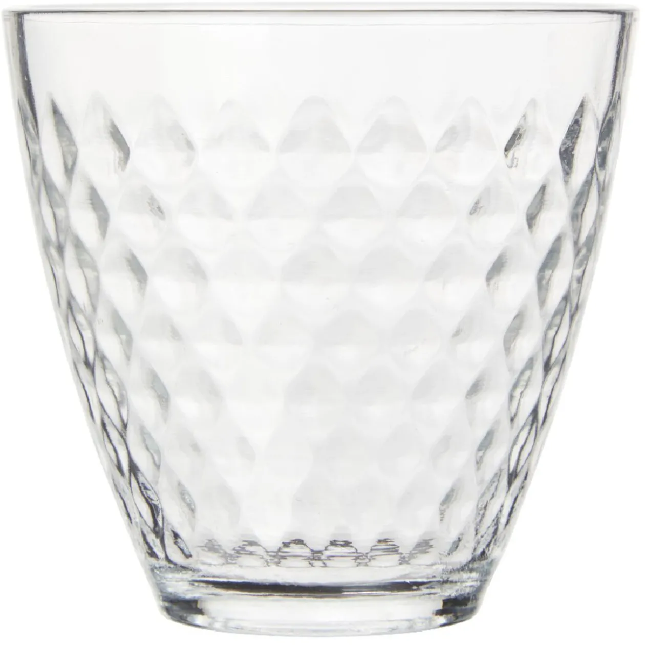 Verre transparent design point relief 25 cl x12